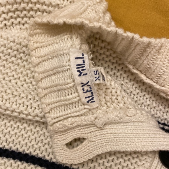 Alex Mill Button-Back Crewneck Sweater in Stripe - Picture 8 of 11